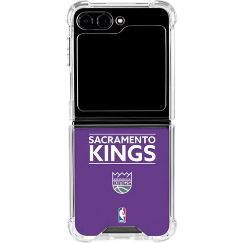NBA Sacramento Kings Standard - Purple Galaxy Z Flip6 Clear Case
